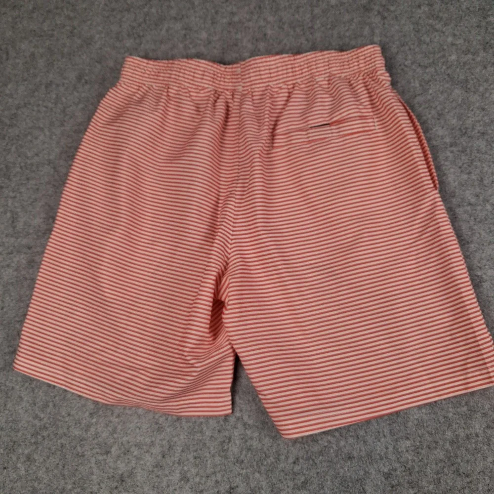 Biwisy Swim Trunks‎ Mens Size S Red Striped Elastic Waist Mesh Lined Shorts